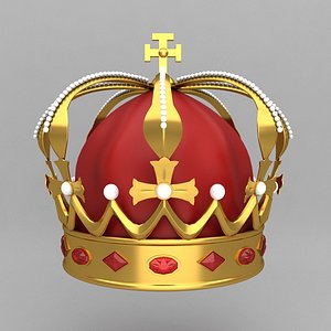 3d obj crown king ornaments