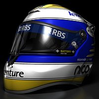 Nico Rosberg 2008 F1 Helmet