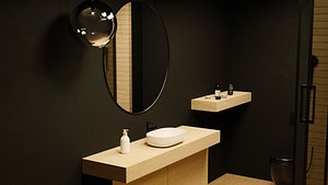 3D Modern Bathroom Interior 3d Model by Nikdox