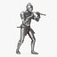 3D medieval knight plate armor model