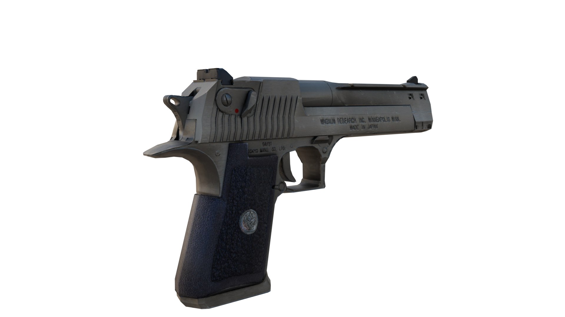 3D Desert Eagle 3D Model High Quality Pistol Game Ready Rigged Model ...