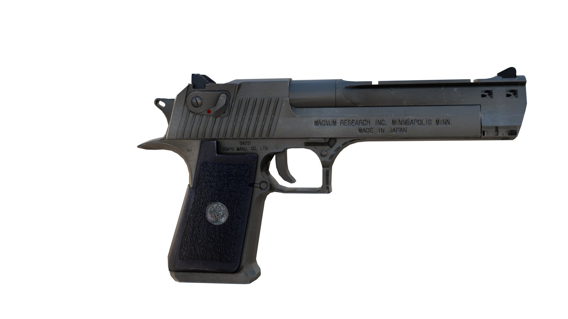3D Desert Eagle 3D Model High Quality Pistol Game Ready Rigged Model ...