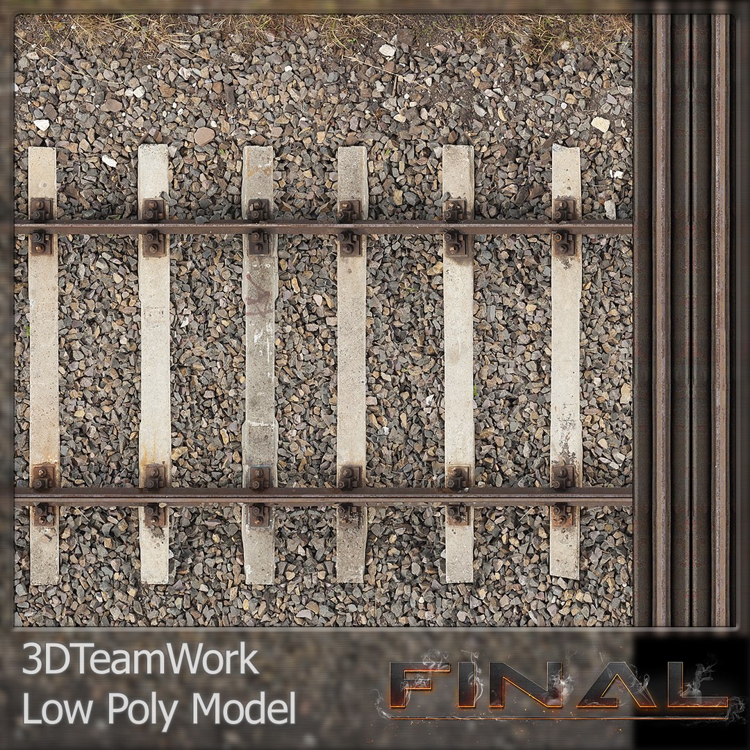 3dsmax Final Train Rail V01