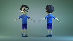 Schoolboy Anime Character 3D Model $10 - .blend - Free3D