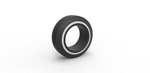 Diecast lowrider tire 3 Scale 1 to 25 3D model