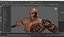 Modello 3D truccato di Warrior Man realistico