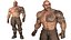 Modello 3D truccato di Warrior Man realistico