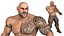 Modello 3D truccato di Warrior Man realistico