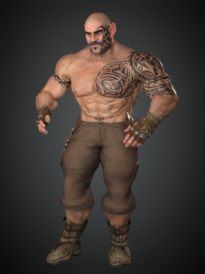 Realistic Warrior Man Rigged 3D Model Model - TurboSquid 2098896