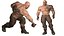 Modello 3D truccato di Warrior Man realistico