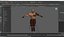 Modello 3D truccato di Warrior Man realistico