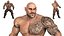 Modello 3D truccato di Warrior Man realistico