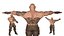 Modello 3D truccato di Warrior Man realistico