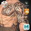 Modello 3D truccato di Warrior Man realistico
