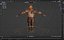 Modello 3D truccato di Warrior Man realistico