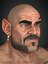 Modello 3D truccato di Warrior Man realistico