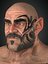 Modello 3D truccato di Warrior Man realistico