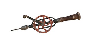 old hand drill animated model