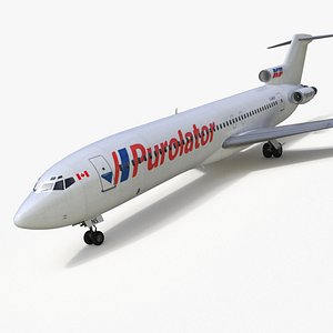 3D Boeing 727 Purolator Plane