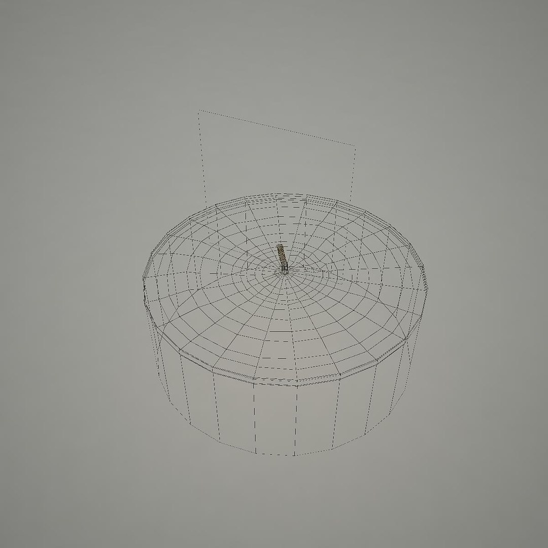 3d model candle v- renders