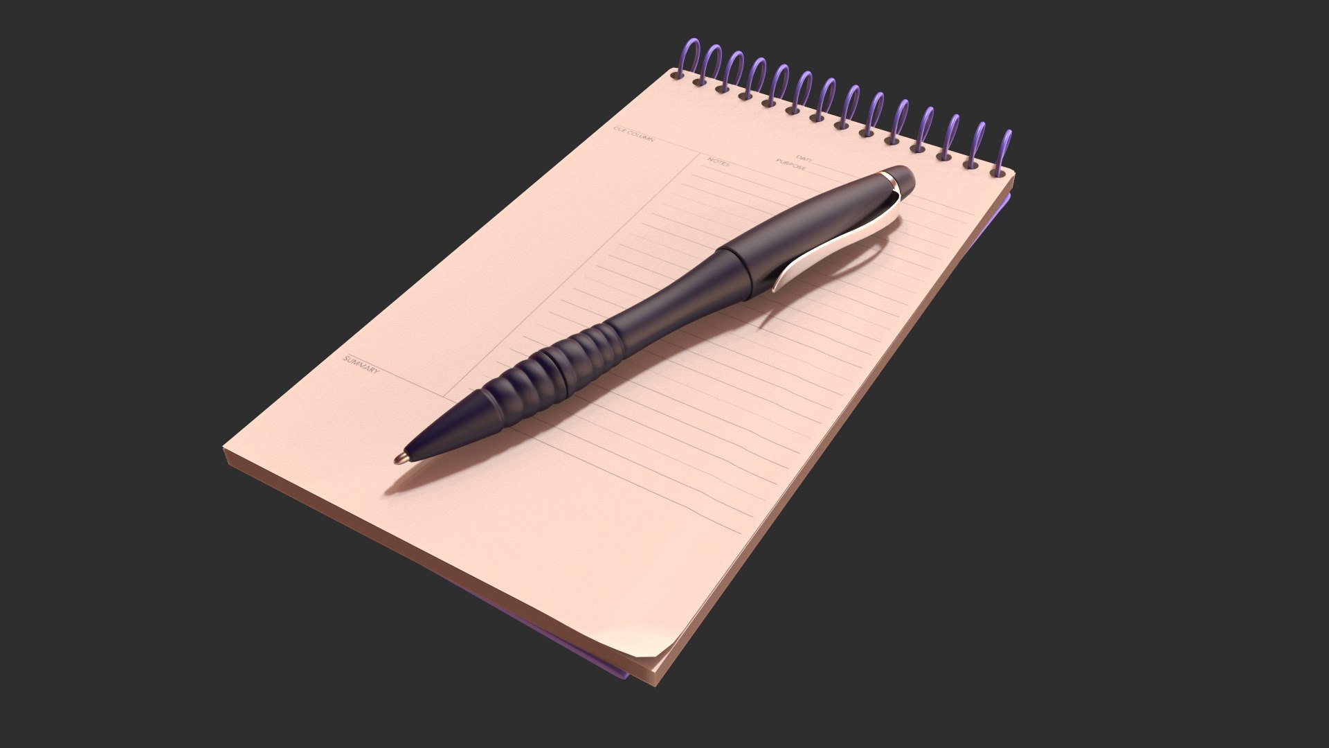 3D Notepad Office Model - TurboSquid 1684584