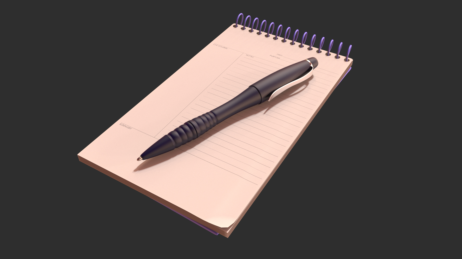 3D notepad office model TurboSquid 1684584