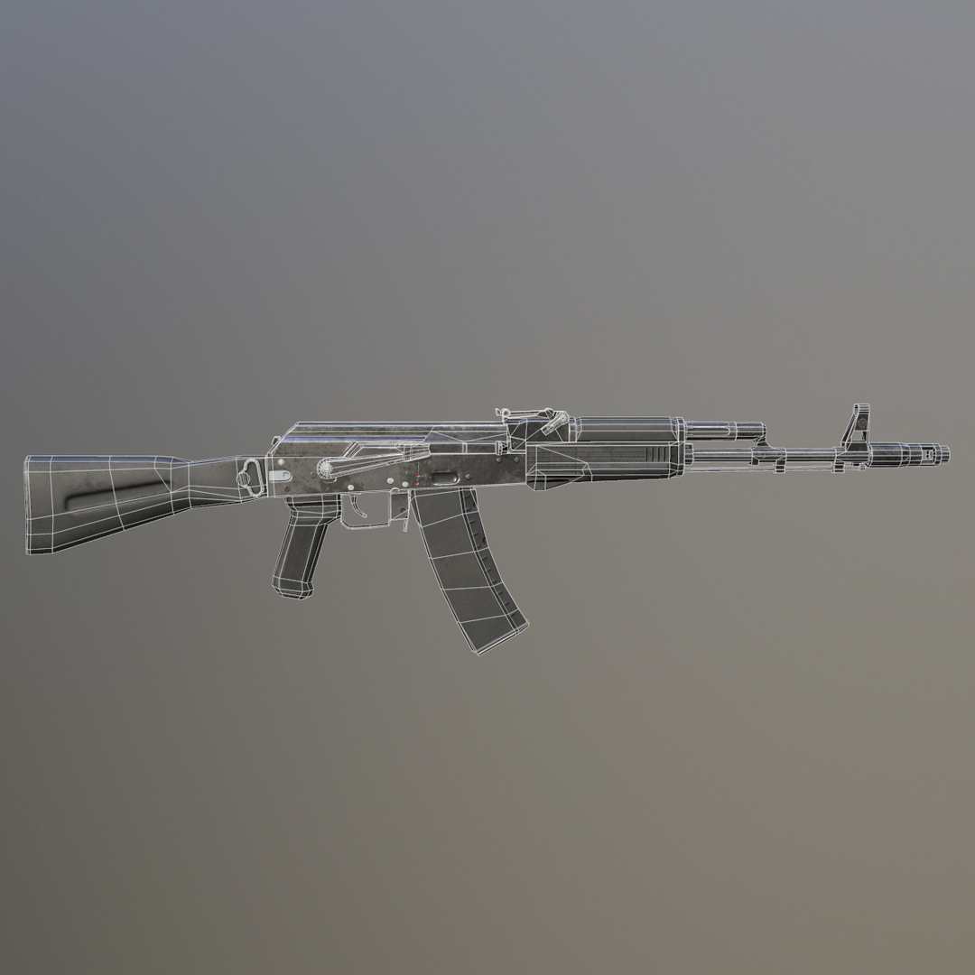 C4d Kalashnikov Ak-74m Assault Rifle