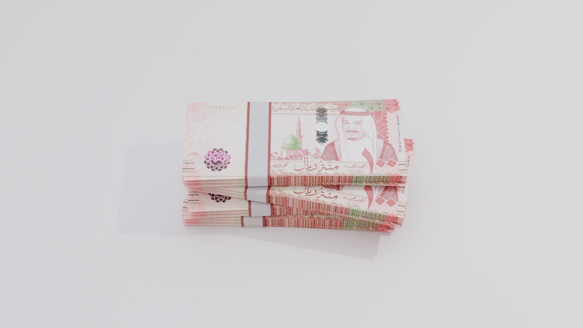 100 Saudi Arabia Riyal Currency 3D Model - TurboSquid 2398901