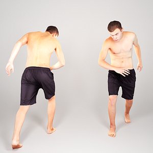 Sporty young man running 127