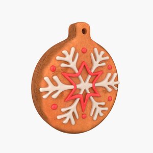3D Gingerbread snowflake model