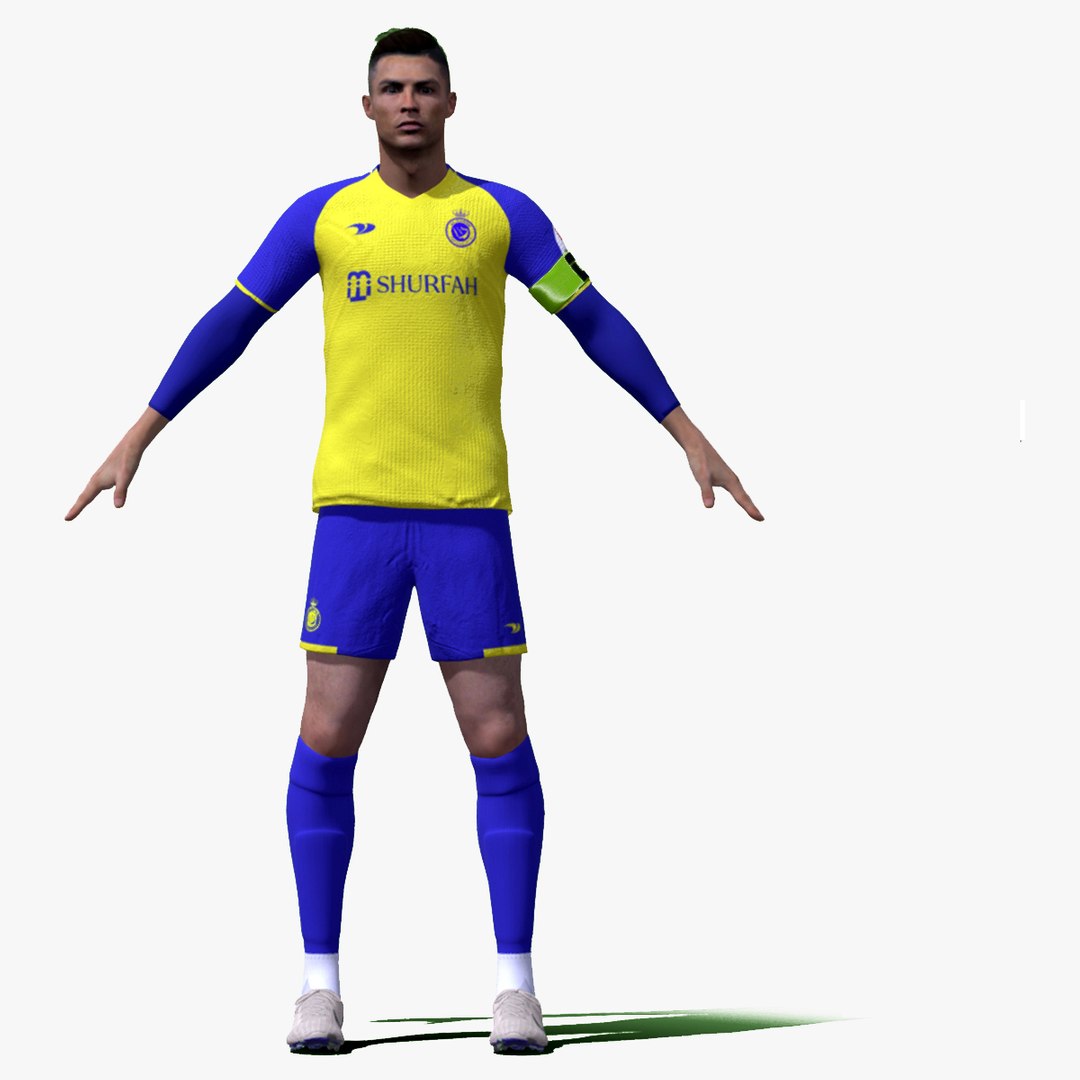 3D T-P Rigged Cristiano Ronaldo Al Nassr - TurboSquid 2045779