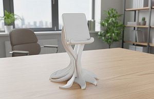 3D Phone Holder Abstract 3D Printable 3D print model model