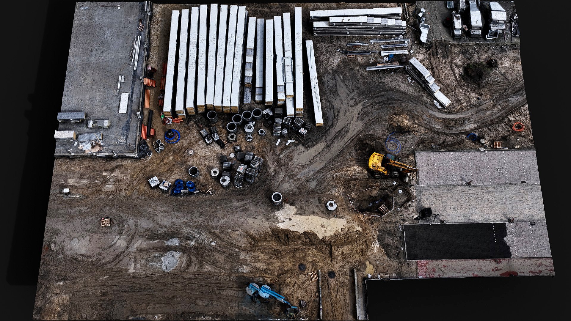 Construction Site Buildings Works Terrain Photogrammetry 3D ...