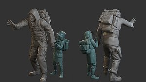 Post-Apocalyptic Male PAM1 006 3D model