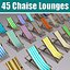 45 chaise lounges 3d obj
