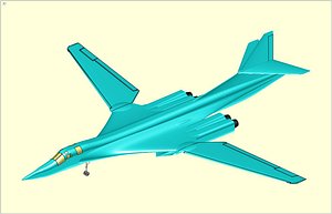 3ds max tupolev tu-160 supersonic bomber