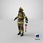 3D Woman Firefighter model