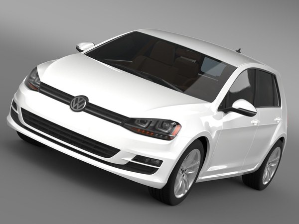 3d volkswagen golf tdi 5d model