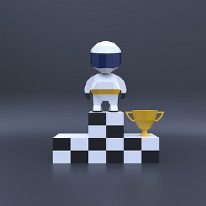 Low Poly RacerModel Origami 3D print model 3D print model 3D print model 3D model