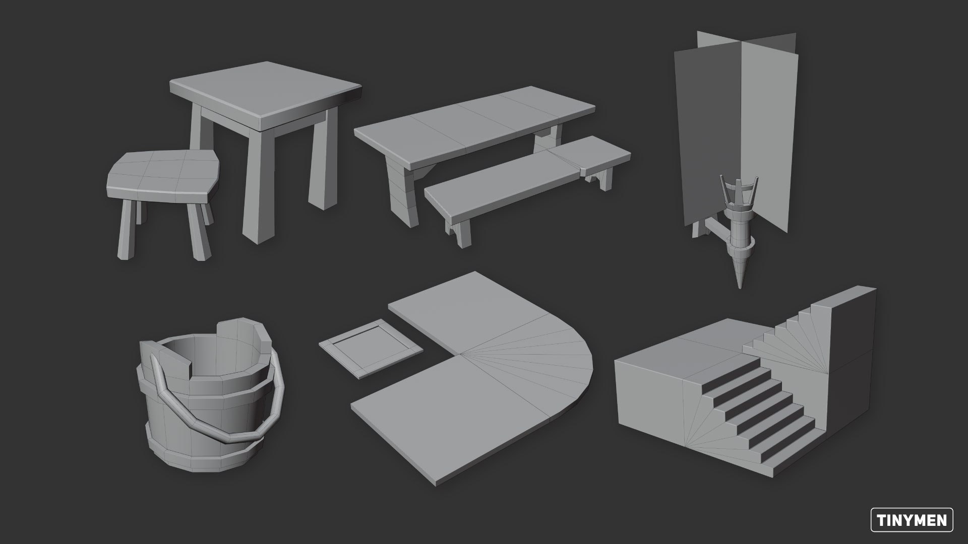 Asset Pack Vol 10 - Modular Dungeon Interior 3D https://p.turbosquid.com/ts-thumb/Ah/eBIFqm/OZ/wireframe_03/jpg/1764928677/1920x1080/fit_q87/00eb80b561ce0fc83f7a594b453d6377d6a33360/wireframe_03.jpg