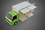 CAIXA DE ENTREGA COM PAINEL LATERAL ABAIXO, CAMINHÃO, PICKUP, CARGA, CARGA, CUBO, VAN