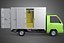 CAIXA DE ENTREGA COM PAINEL LATERAL ABAIXO, CAMINHÃO, PICKUP, CARGA, CARGA, CUBO, VAN