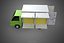 CAIXA DE ENTREGA COM PAINEL LATERAL ABAIXO, CAMINHÃO, PICKUP, CARGA, CARGA, CUBO, VAN
