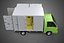CAIXA DE ENTREGA COM PAINEL LATERAL ABAIXO, CAMINHÃO, PICKUP, CARGA, CARGA, CUBO, VAN