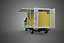 CAIXA DE ENTREGA COM PAINEL LATERAL ABAIXO, CAMINHÃO, PICKUP, CARGA, CARGA, CUBO, VAN
