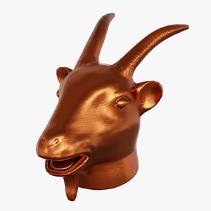 Goat Bronze Head Old Summer Palace Statue Zodiac China model