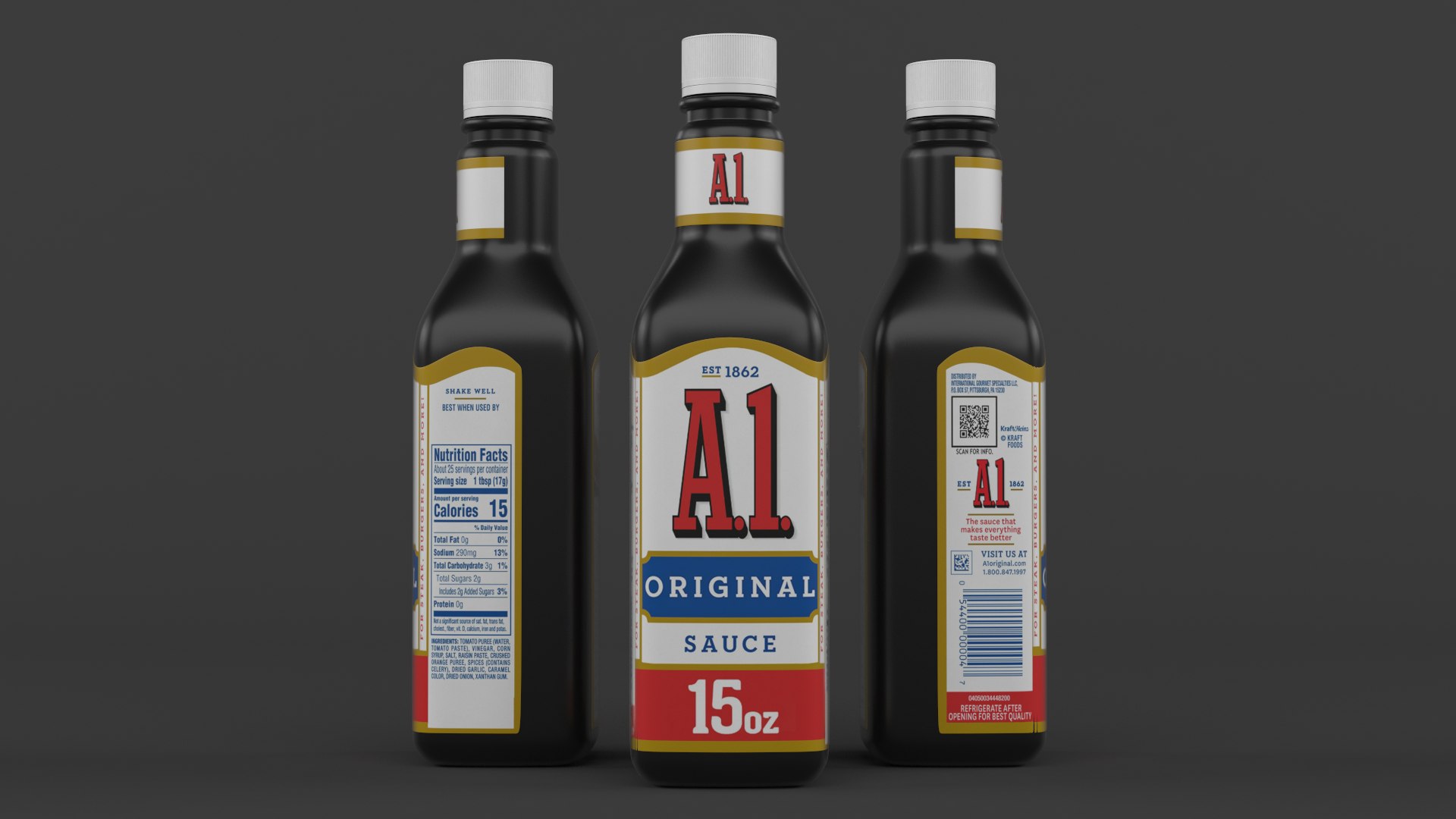 3D Sauce Bottle Model TurboSquid 2008352
