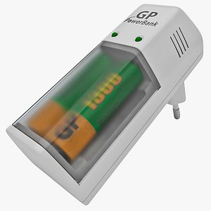 aaa batteries charger 3d model