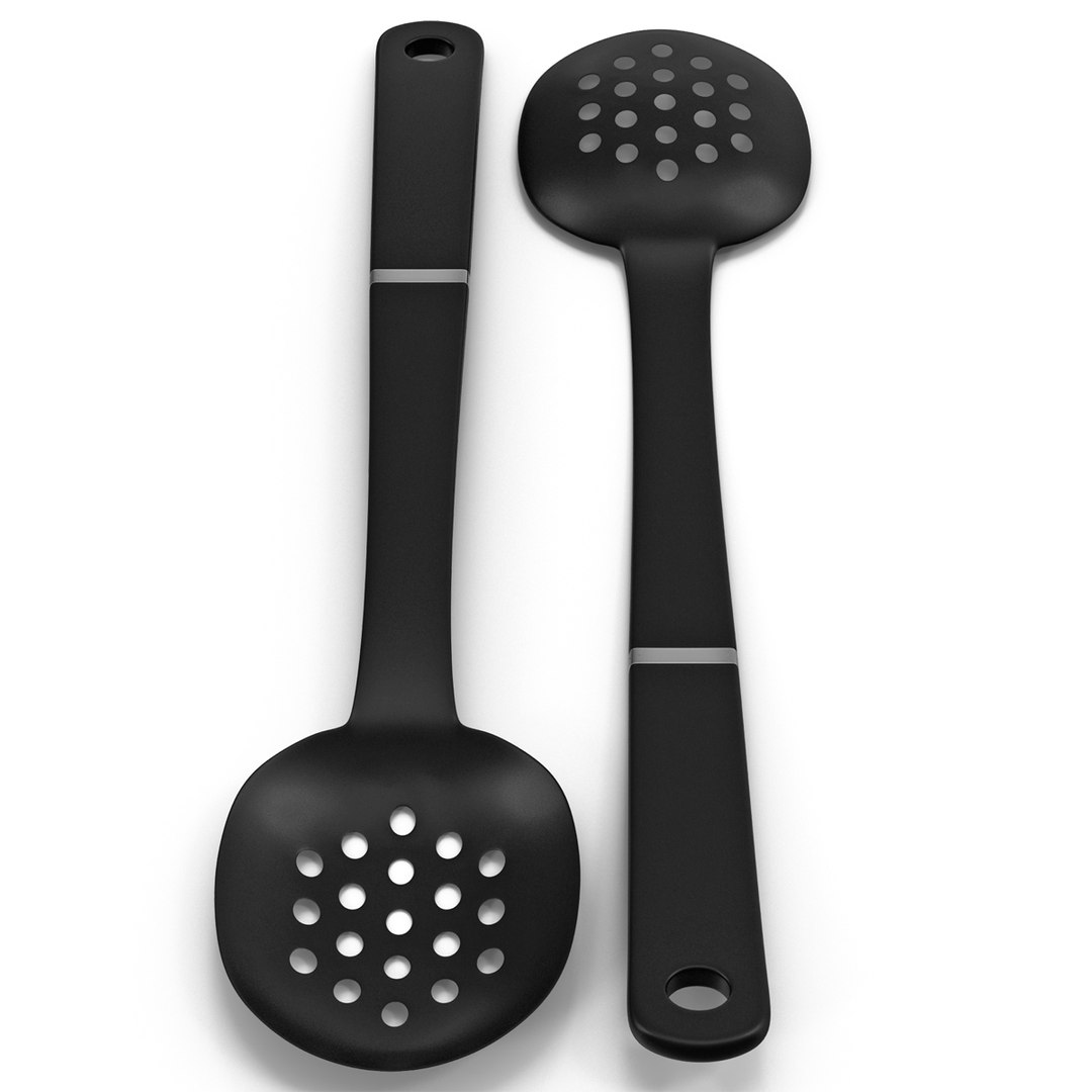Slotted Spoon 3 3D Model 3D model preview