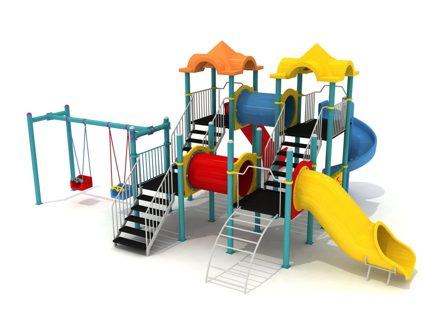 Metal Playground Slide 3D Model TurboSquid 1548407   R1 